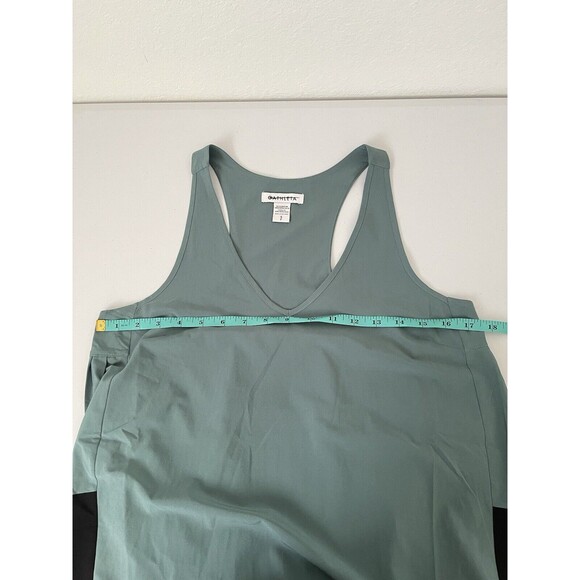 Athleta Shirt Womens Small Swing Forward Pleated Tank Top Deep Ocean Teal NWOT‎ - Picture 8 of 11